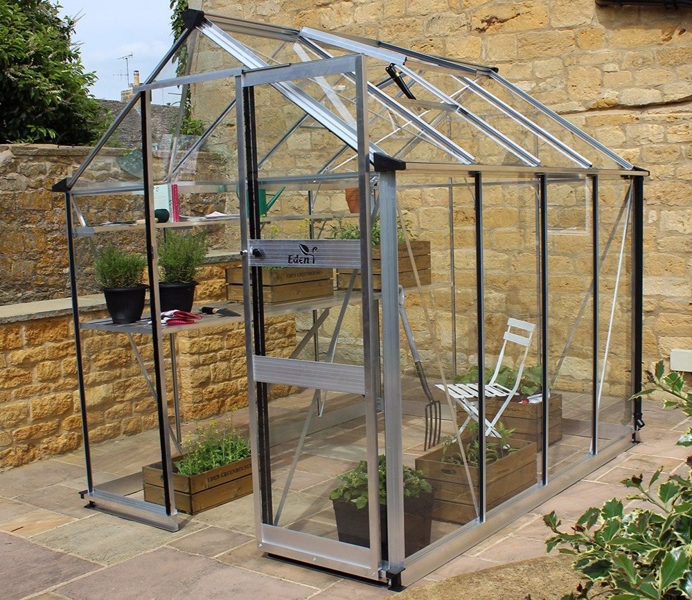 Eden Burford 68 greenhouse in aluminium