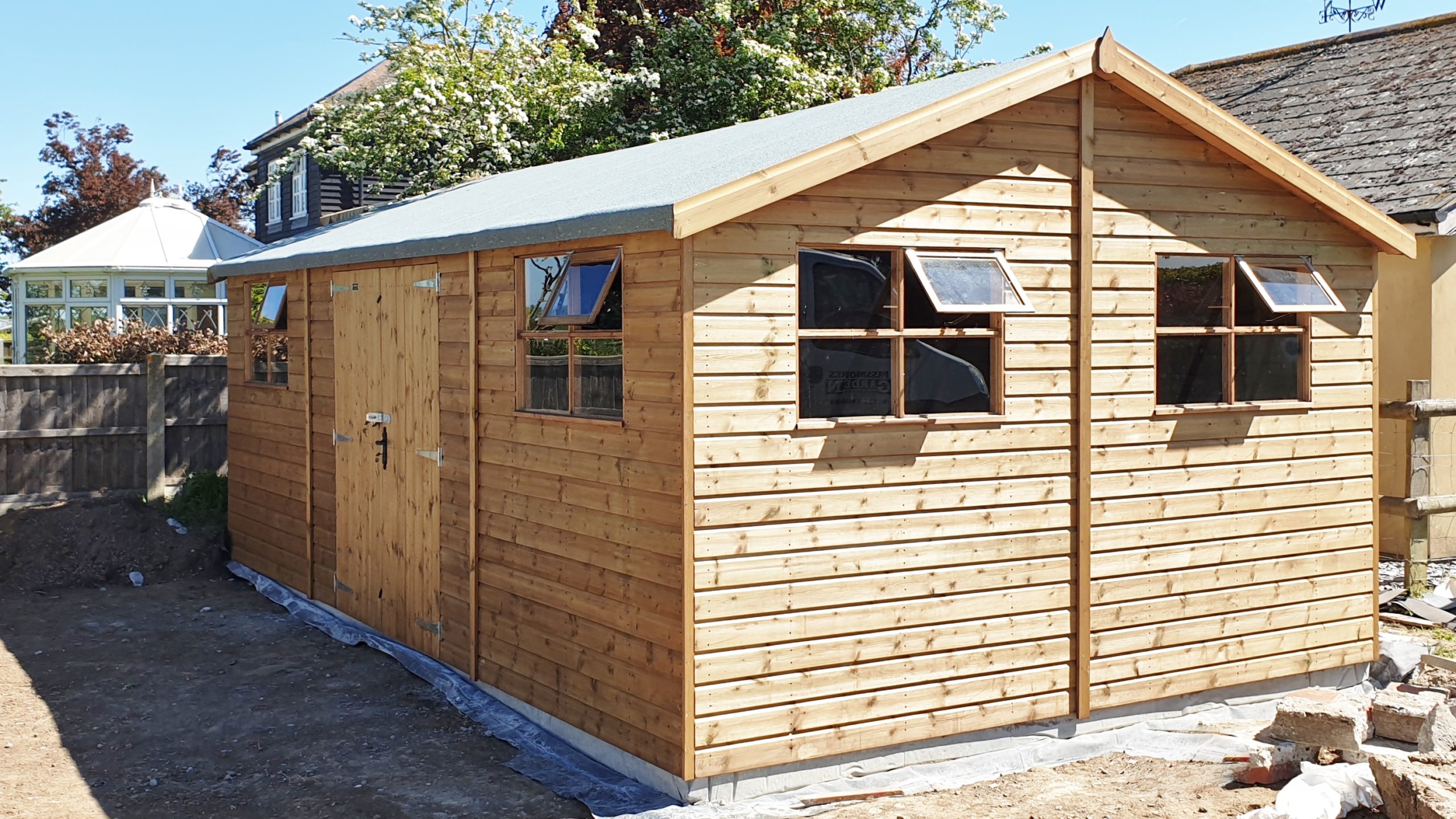 Passmores 18 x 12 Heavy Duty Workshop with extra window and optional door security upgrade