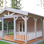 Lugarde Log Cabin with canopy & verandah B58