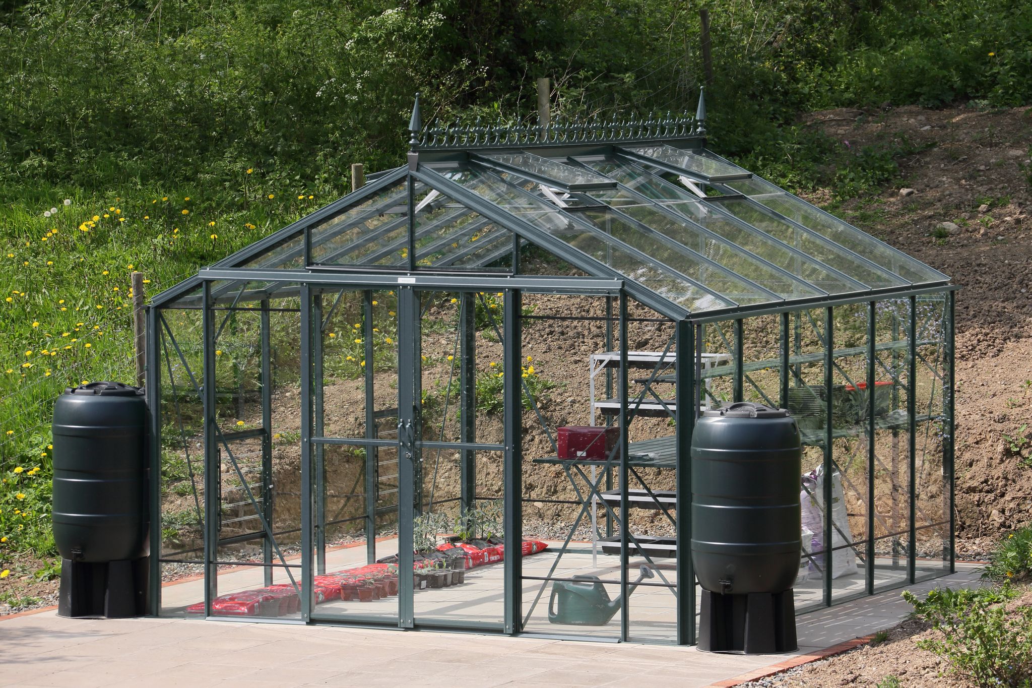 Robinsons Rosette Greenhouse Old Cottage Green